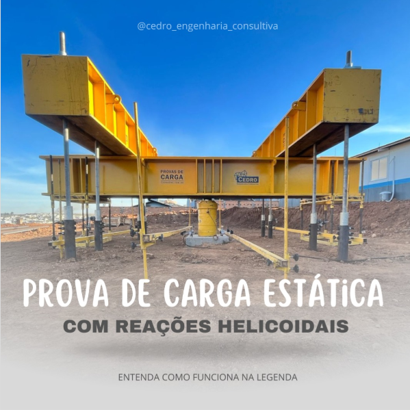 Prova de carga estática com reações helicoidais